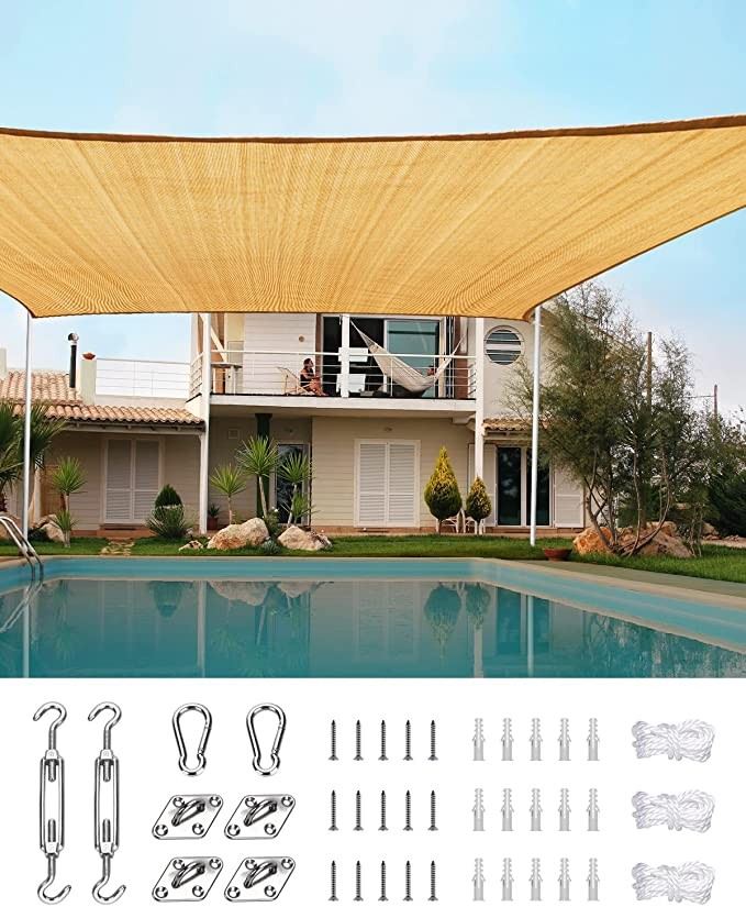 Rectangle UV Block Outdoor Shade Sail accessories